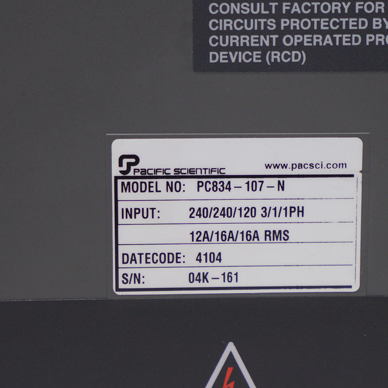 PACIFIC SCIENTIFIC PC834-107-N