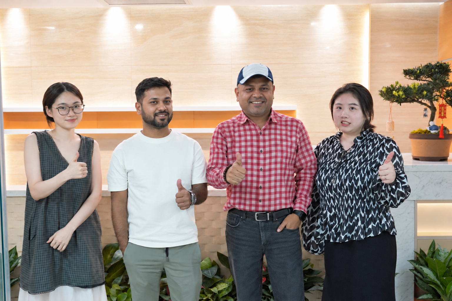 Bangladesh customer delegation visiting Moore Automated before travelling to the Canton Fair