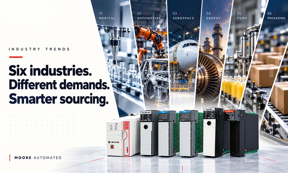 Six industries, one smarter sourcing plan — automation parts procurement briefing