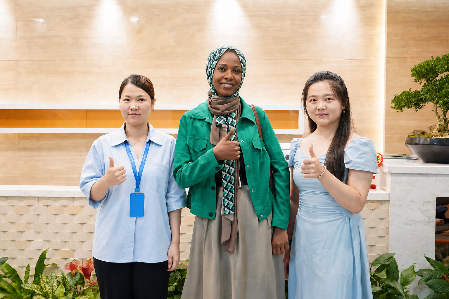 Sudan customer with May Xiong (熊兴梅) and the Moore Automated account team after an on-site ABB product review